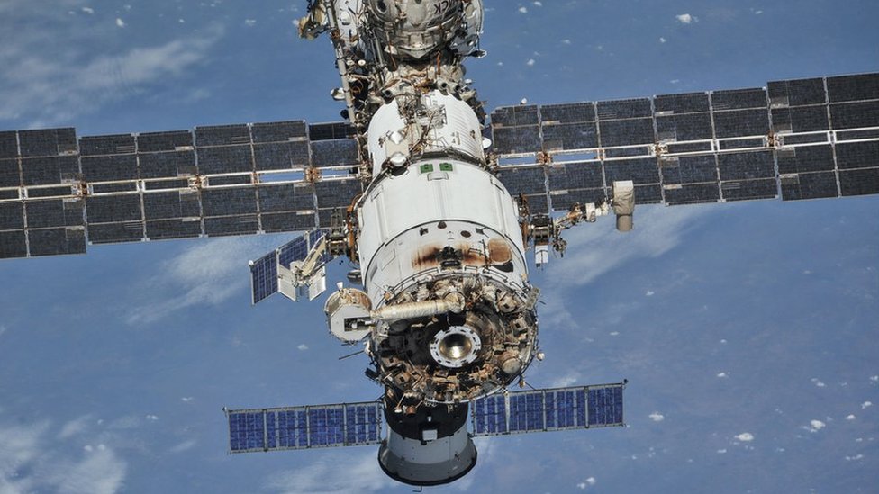Imagen de la estación desde una nave espacial Soyuz el año pasado