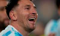Buenos Aires (Argentina), 09/09/2021.- Argentina's Lionel Messi reacts after the South American qualifiers for the Qatar 2022 World Cup between Argentina and Bolivia, at the Monumental Stadium in Buenos Aires, Argentina, 09 September 2021. (Mundial de Fútbol, Catar) EFE/EPA/Natacha Pisarenko POOL