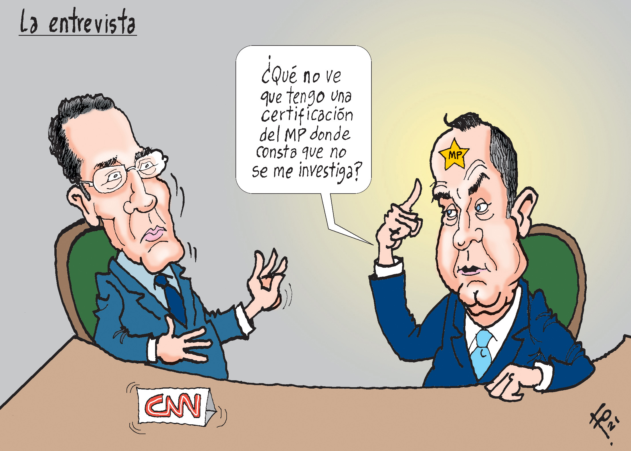 Personajes: Mario González y Alejandro Giammattei.