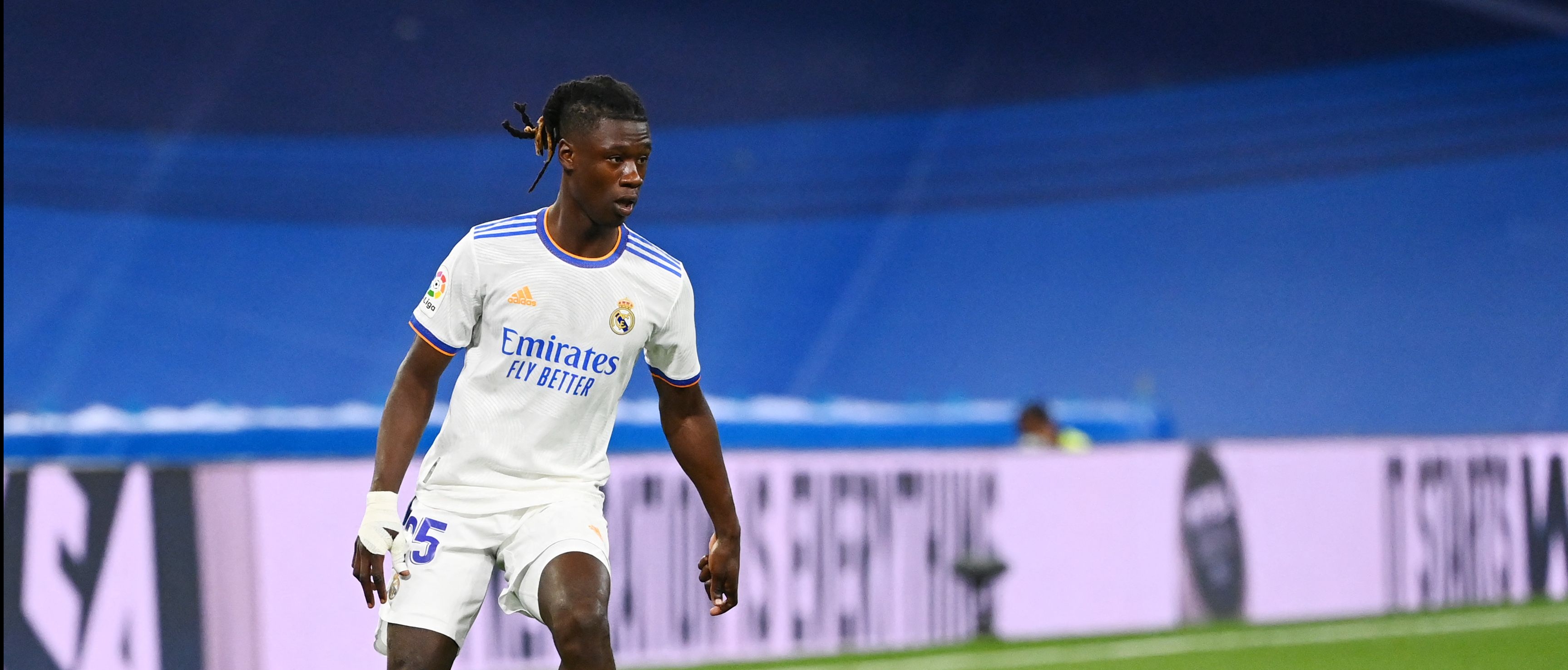 Eduardo Camavinga, en el partido frente al Celta de Vigo. (Foto Prensa Libre: AFP)