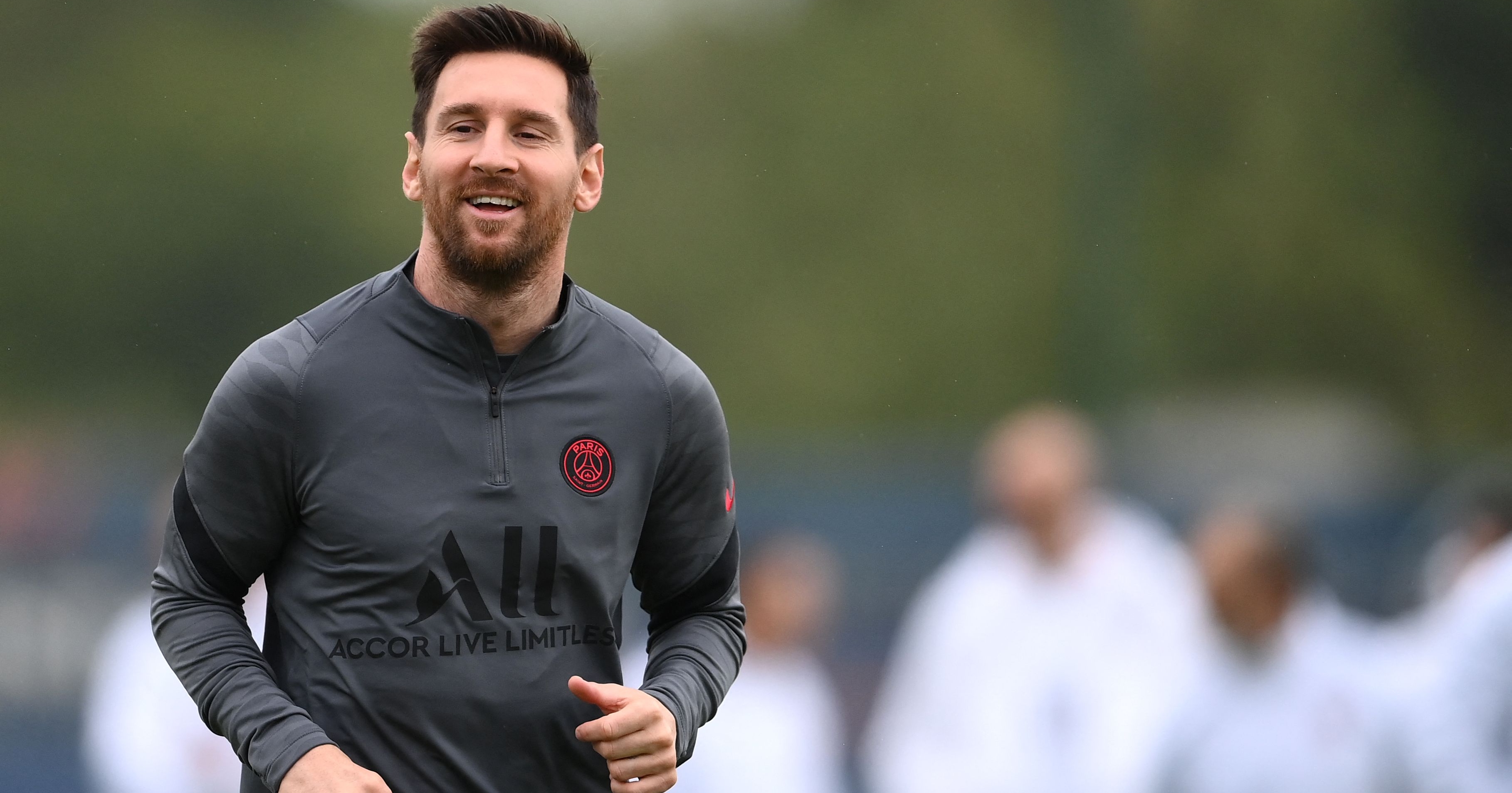 Lionel Messi durante uno de los entrenamientos del PSG. (Foto Prensa Libre: AFP)