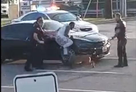 El fuerte video que muestra cómo policías usaron un perro para atacar a una persona durante su detención