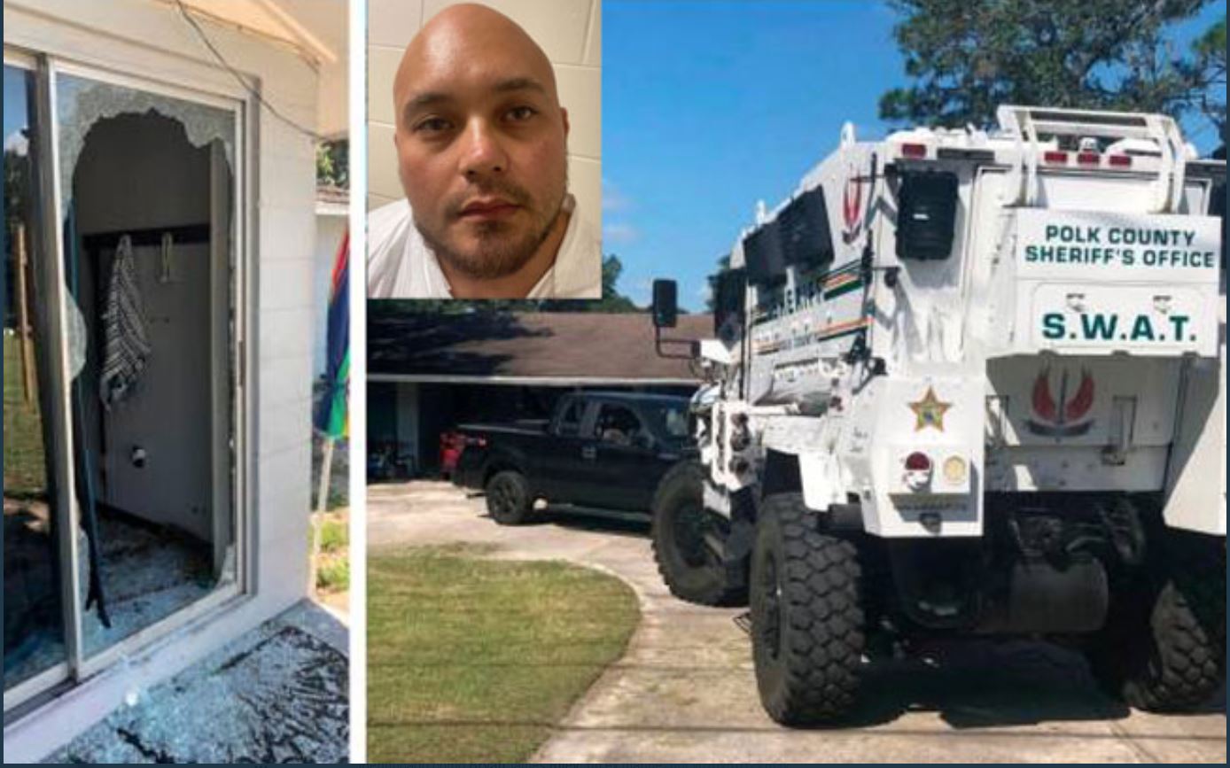 Las autoridades de Florida investigan los motivos por los que el exinfante de marina Bryan Riley atacó a la familia.  (Foto Prensa Libre: Tomada de @PrimeravueltaT)