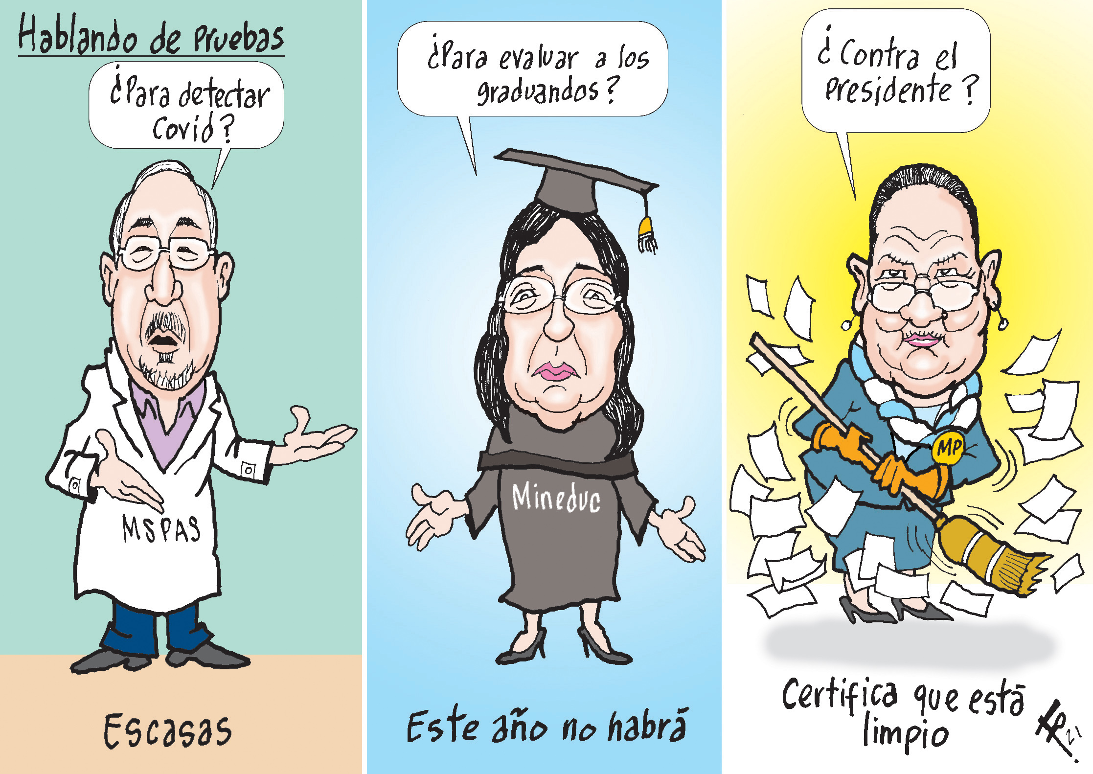 Personajes: Francisco Coma, Claudia Ruiz y Consuelo Porras.