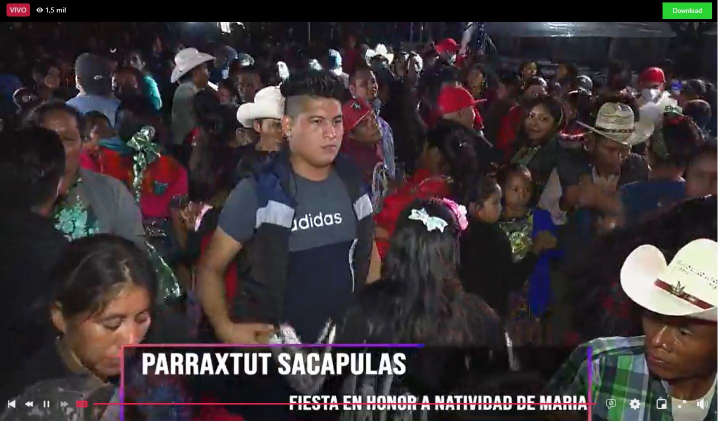 Pese al incremento de casos, Vecinos de Parraxtut, Sacapulas, asisten a fiestas multitudinarias. (Foto Prensa Libre: Captura de pantalla)