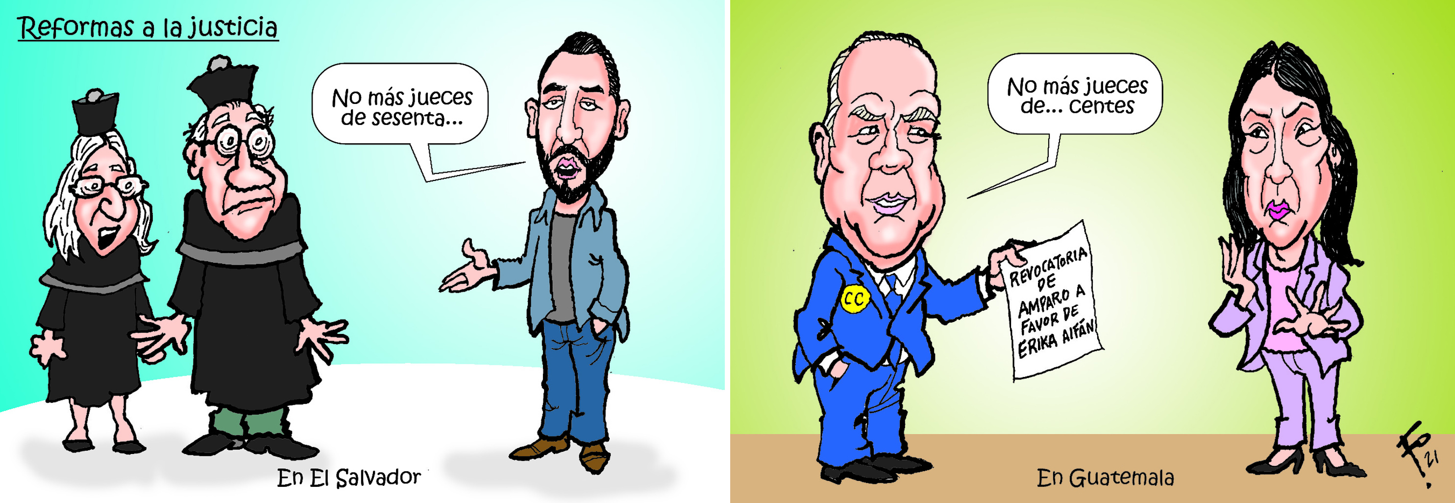 Personajes: Nayib Bukele, Roberto Molina Barreto y Erika Aifán.