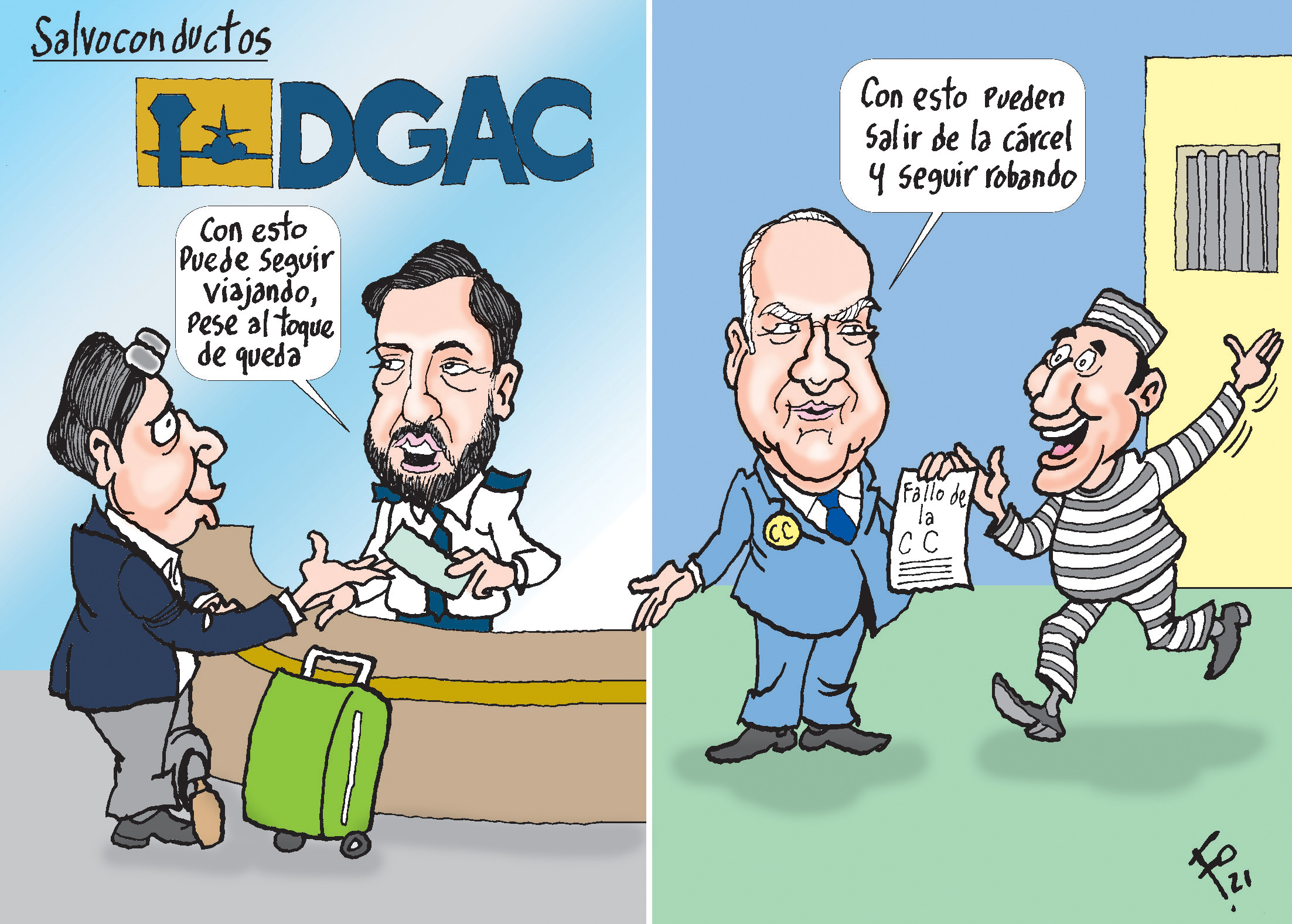 Personajes: Francis Argueta y Roberto Molina Barreto.