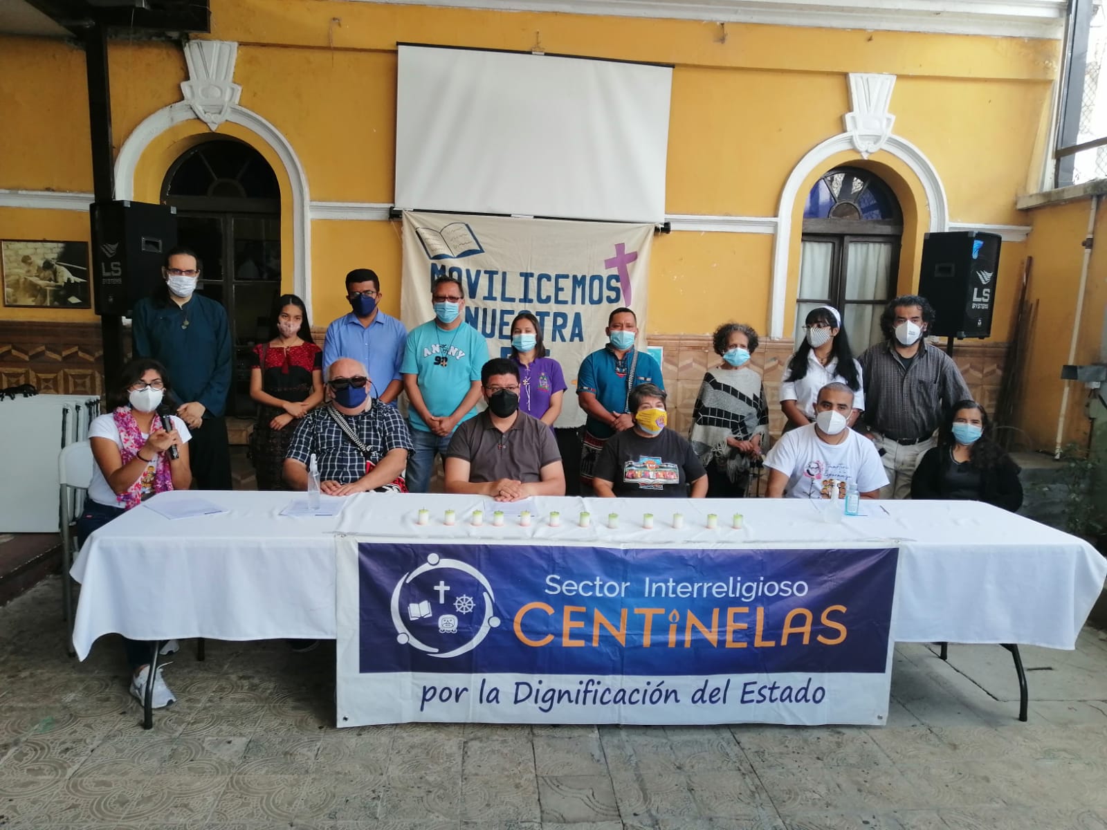 El grupo interreligioso Centinelas denunció que dos de sus miembros han sido criminalizados.  (Foto Prensa Libre: Centinelas)