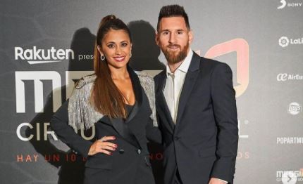 Leo Messi y su esposa Antonella Roccuzzo. (Foto Prensa Libre: @antonelaroccuzzo)
