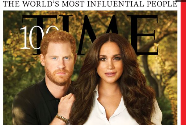 El príncipe Harry y Meghan Markle adornan la portada de loa revista Time. (Foto: @peopleenespanol/Twitter)