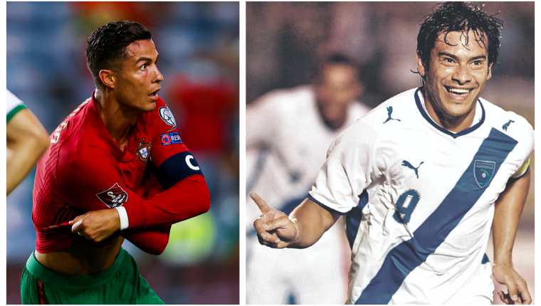Cristiano Ronaldo está cada vez más cerca del récord de Carlos Ruiz. (Foto Prensa Libre: Selección de Portugal y Hemeroteca PL)