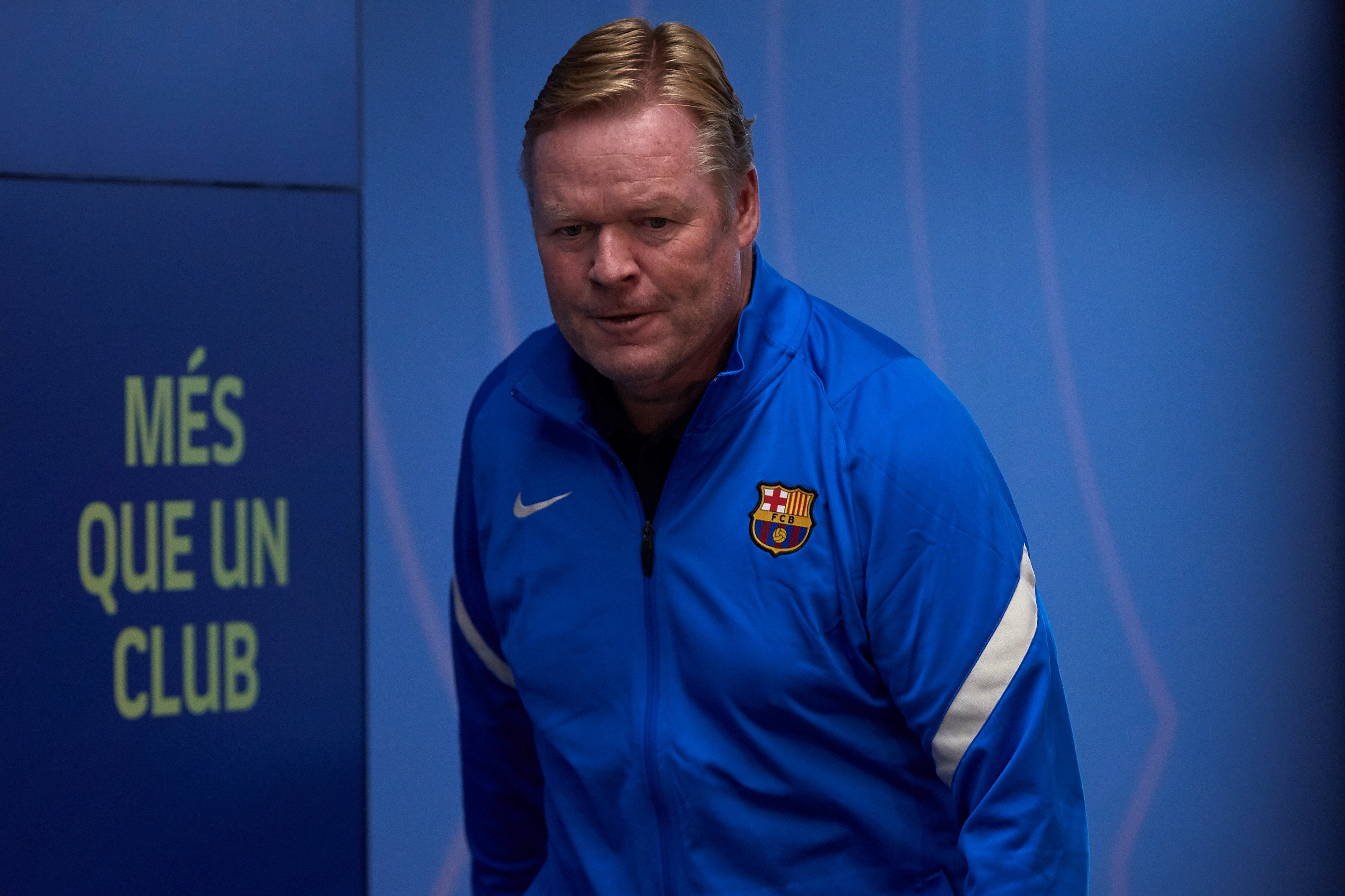 El  técnico neerlandés del FC Barcelona, Ronald Koemam. (Foto Prensa Libre: EFE)