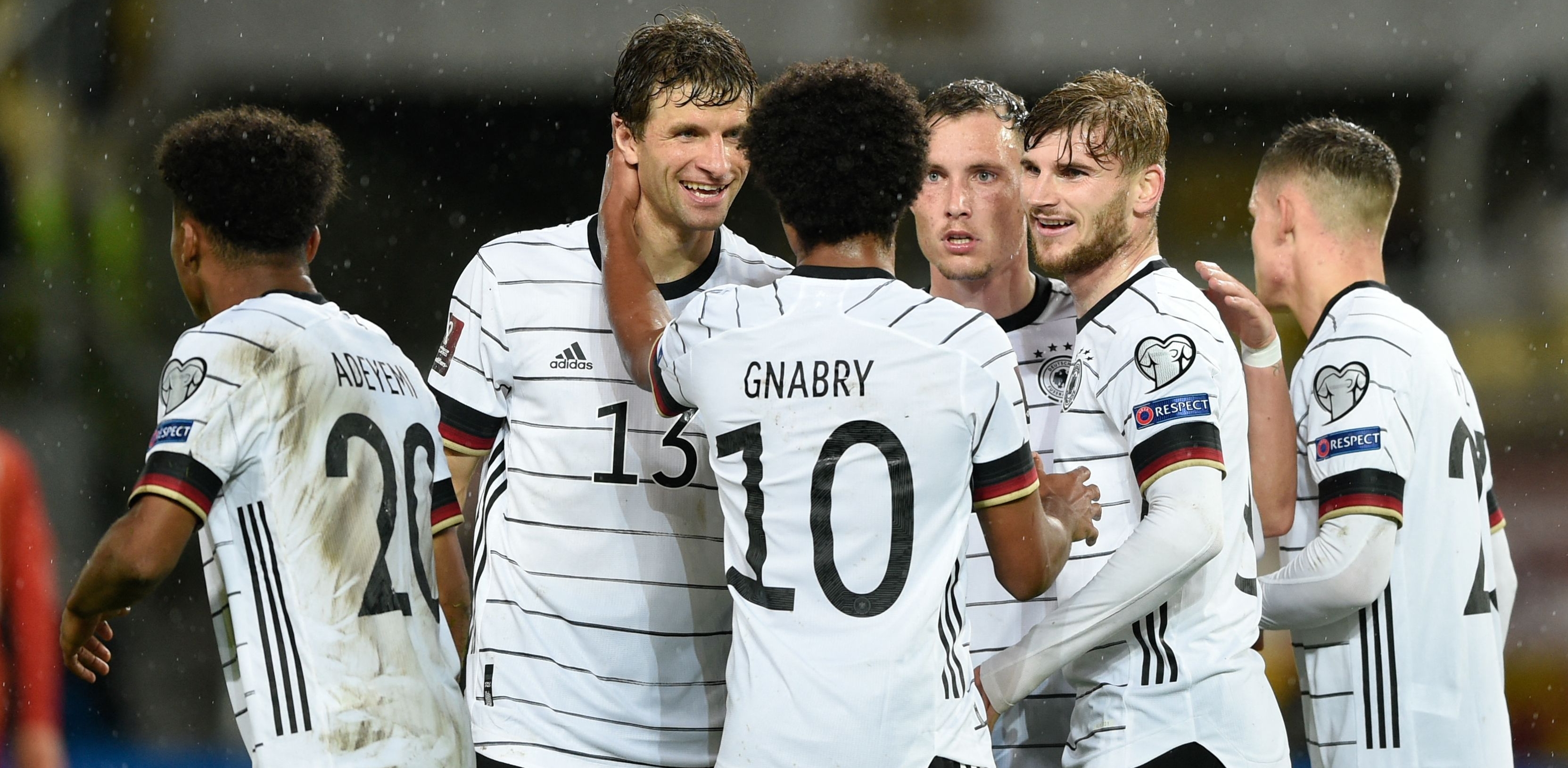 Timo Werner anotó un doblete para Alemania. (Foto Prensa Libre: AFP)