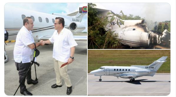 El sitio La Tabla publicó imágenes en las que se observa al presidente Alejandro Giammattei utilizando un avión supuestamente ligado al narcotráfico. (Foto Prensa Libre: Tomada de @latablablog)