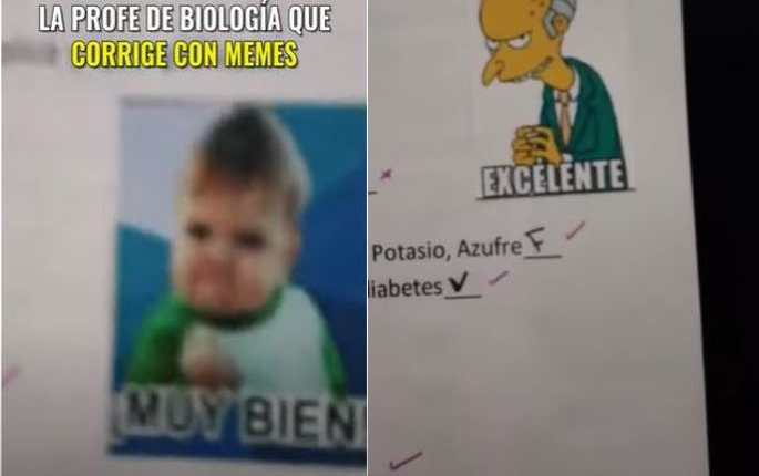 Maestra califica con memes a sus estudiantes. (Foto Prensa Libre: Tomada de YouTube)