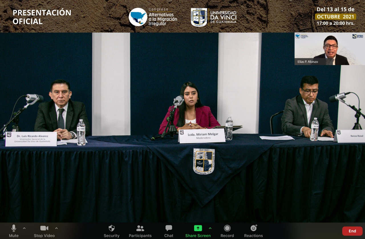 Representantes de la Universidad Da Vinci hicieron la presentación del Congreso que abordará el tema migratorio. Foto Prensa Libre: Cortesía.