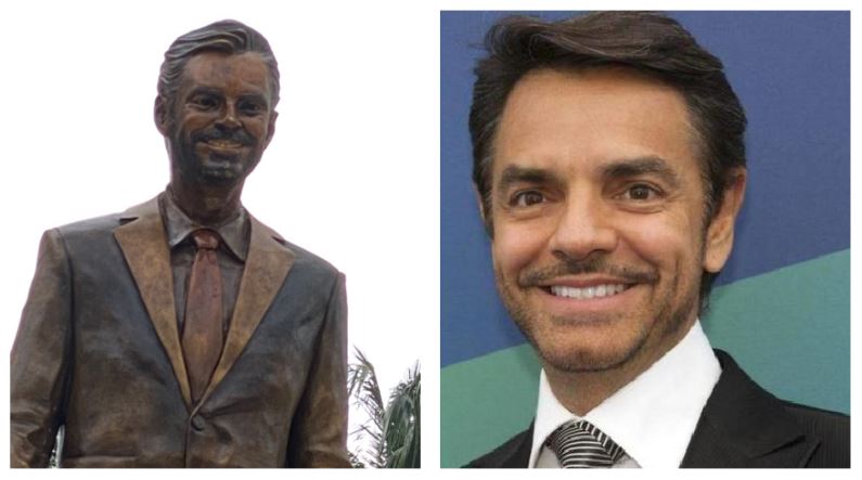Develan estatua de Eugenio Derbez en Acapulco. (Foto Prensa Libre: Twitter)