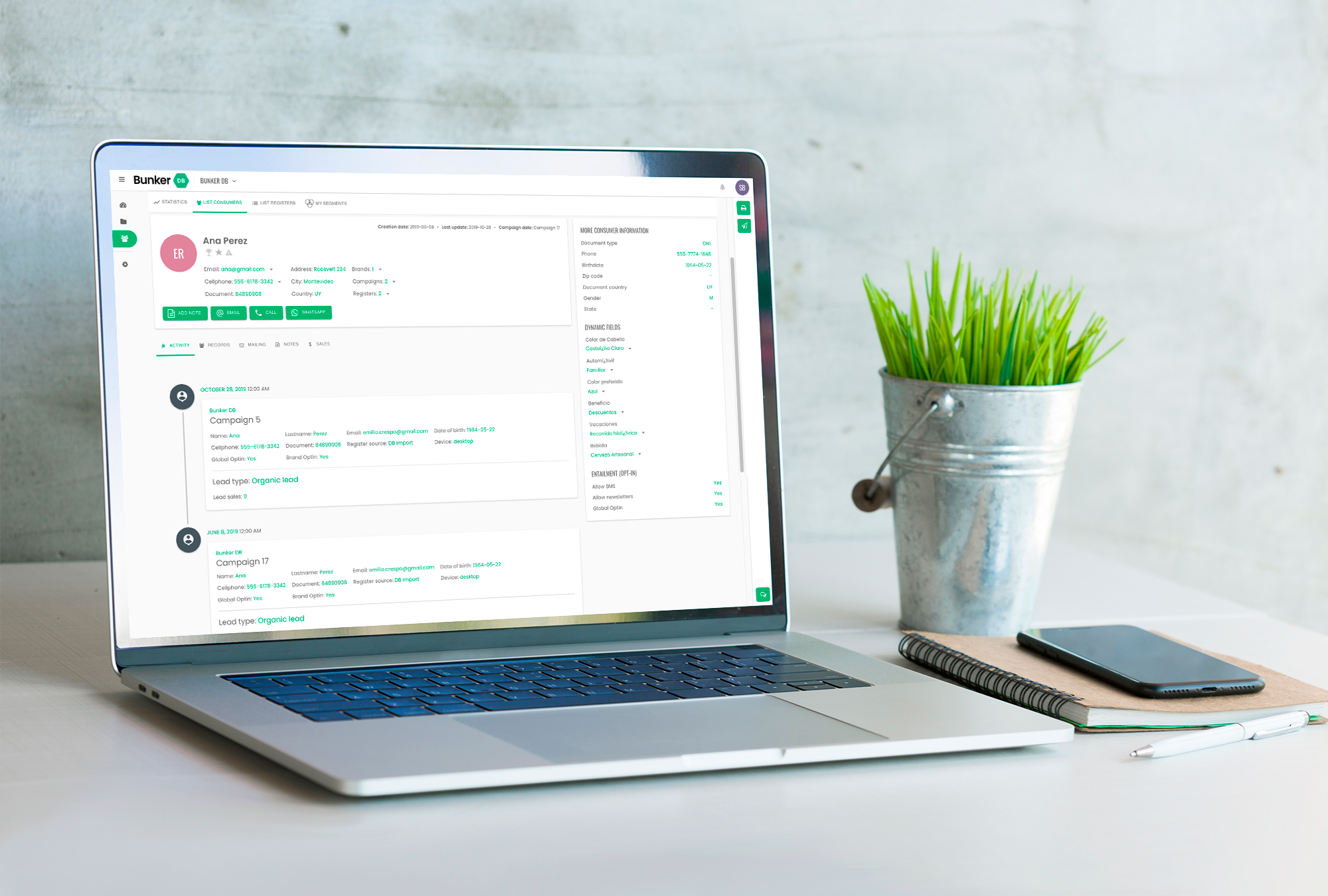 Bunker DB es un software especializado que reúne en una sola plataforma las aristas necesarias para resolver todas aquellas necesidades para el posicionamiento de una empresa. foto Prensa Libre. Cortesía.
