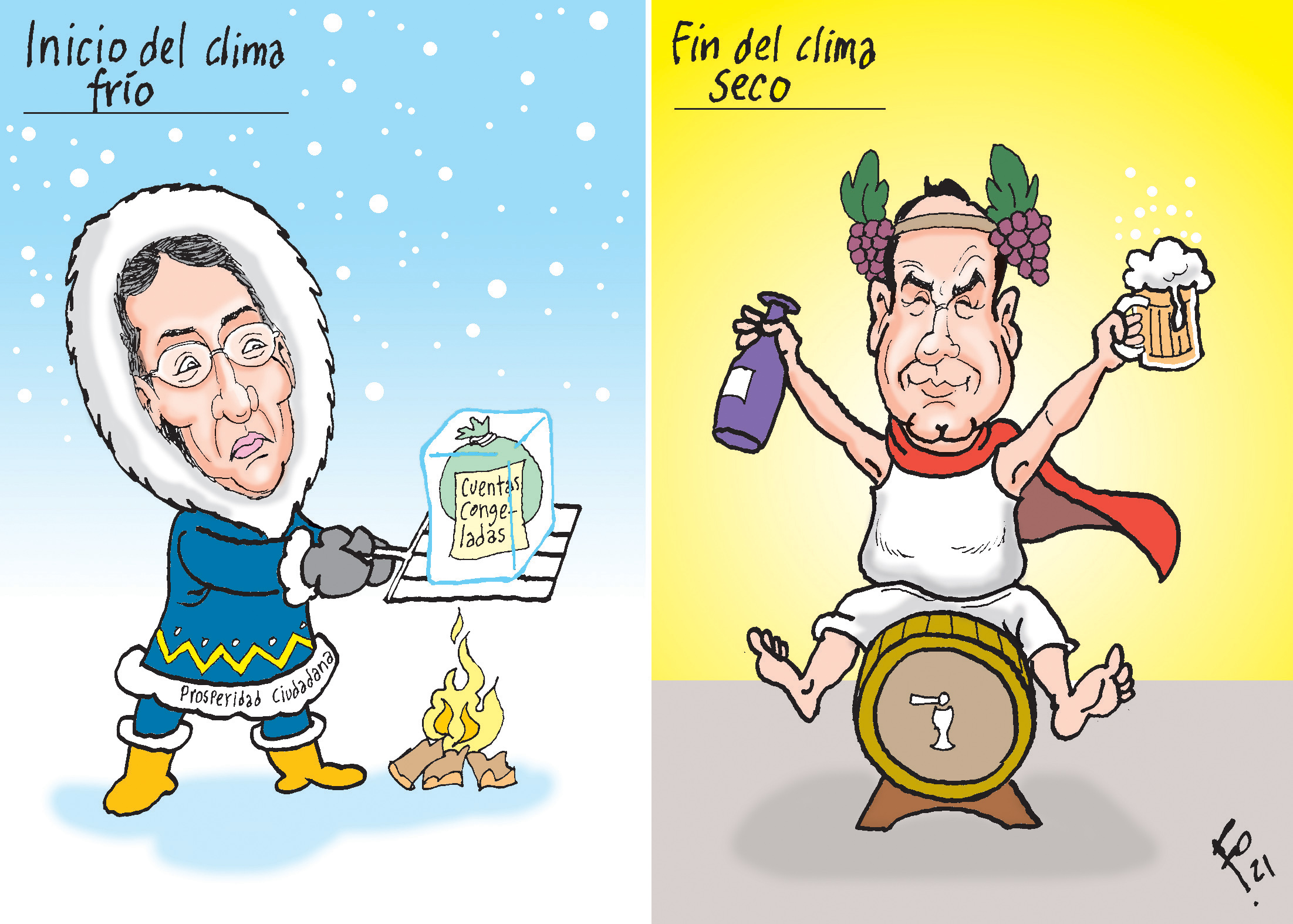 Personajes:Jorge García Silva y Alejandro Giammattei.