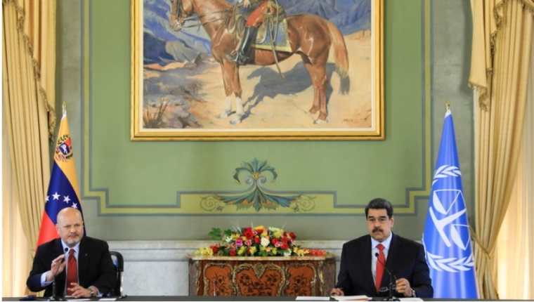 El fiscal Karim Khan hizo el anuncio en presencia de Maduro.