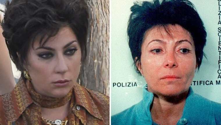 Lady Gaga (izda) encarna a Patrizia Reggiani (dcha) en "House of Gucci" ("La casa Gucci").

GETTY IMAGES/POLICÍA DE MILÁN
