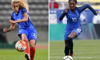 Kheira Hamraoui y Aminata Diallo, jugadoras del PSG femenino han estado en medio de la polémica por una supuesta agresión a la primera. Foto Prensa Libre: AFP.