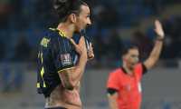 Zlatan Ibrahimovic no pudo celebrar con Suecia. (Foto Prensa Libre: AFP)