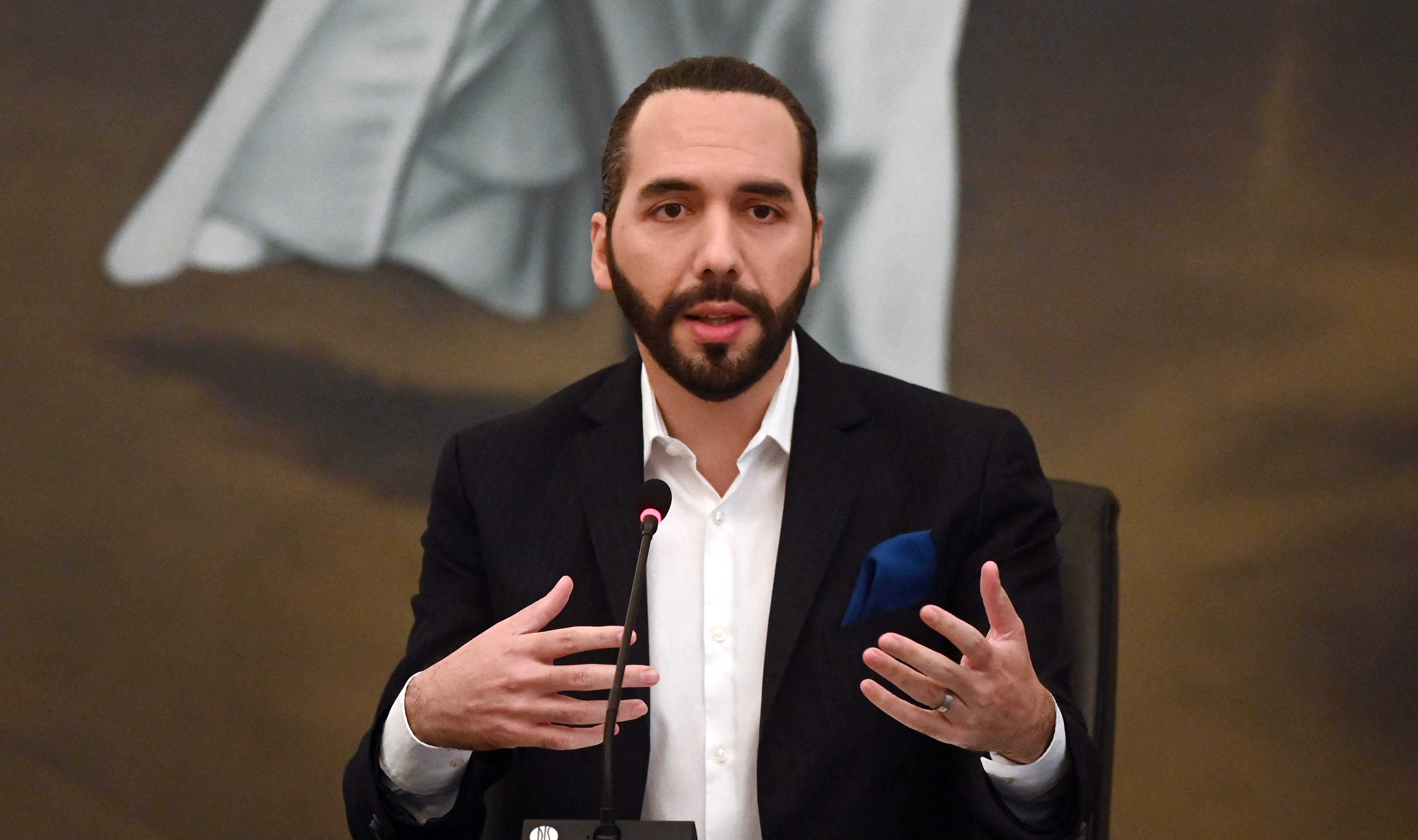 Nayib Bukele, presidente de El Salvador. (Foto Prensa Libre: AFP)