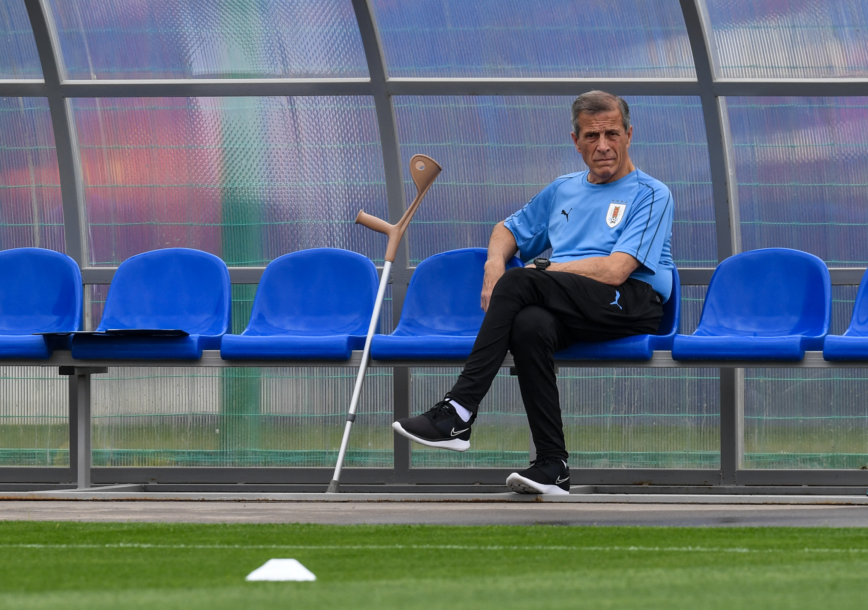 Óscar Tabárez fue cesado del cargo de técnico de la selección de Uruguay después de 15 años en el puesto. Foto Prensa Libre: AFP.