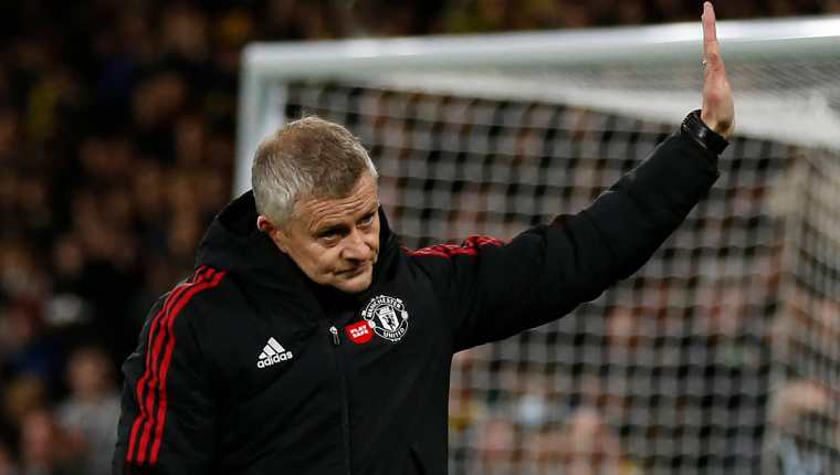 Ole Gunnar Solskjaer reacciona después de caer derrotado con el Watford al frente de su exequipo el Manchester United. (Foto Prensa Lirbe: AFP)