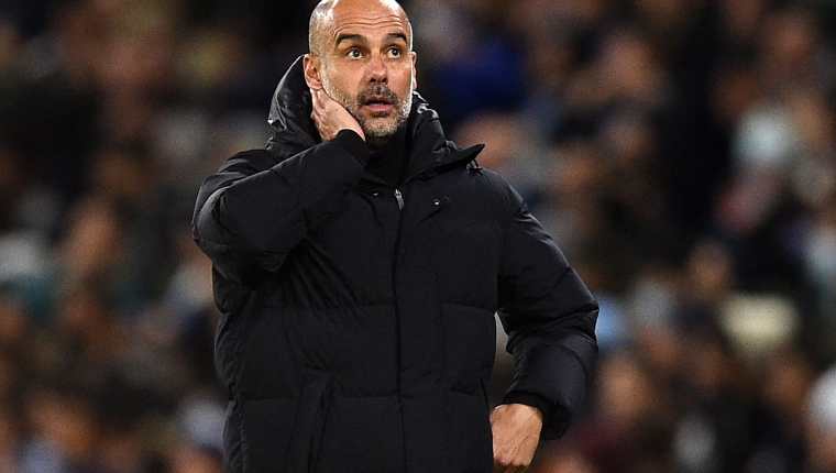 El técnico del Manchester City, Pep Guardiola. (Foto Prensa Libre: AFP)