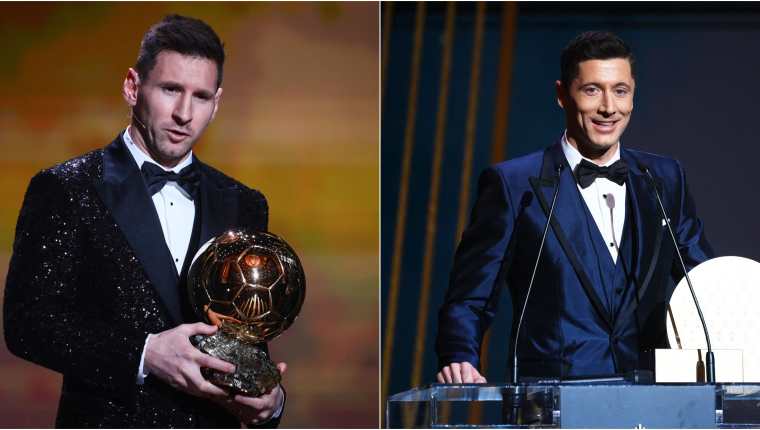 Leo Messi ganó su séptimo Balón de Oro. Por detrás de él quedó Robert Lewandoski. Foto Prensa Libre: Hemeroteca PL.