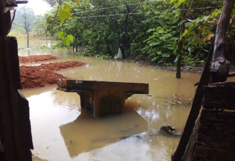 Daños en viviendas por inundaciones en Chisec, Alta Verapaz. (Foto Prensa Libre: Conred) 