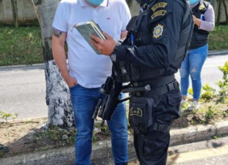 Capturan a Elderson José Morales Palomo señalado de narcotráfico. (Foto Prensa Libre: PNC) 