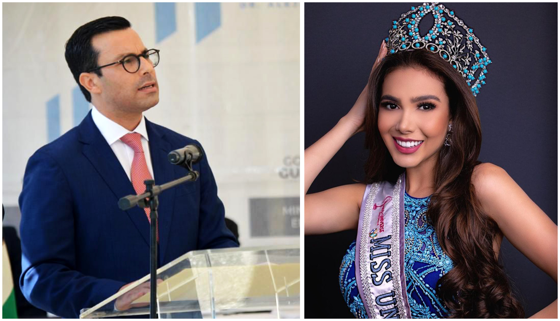 Yossi Abadi CEO de Grupo Tenlot y Dannia Guevara Morfín, Miss Universo Guatemala. Foto Prensa Libre: Cortesía.
