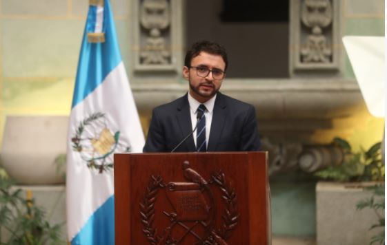 Kevin López Oliva se presenta como nuevo secretario de la Secretaría de Comunicación Social de la Presidencia. (Foto Prensa Libre: Juan Diego González)