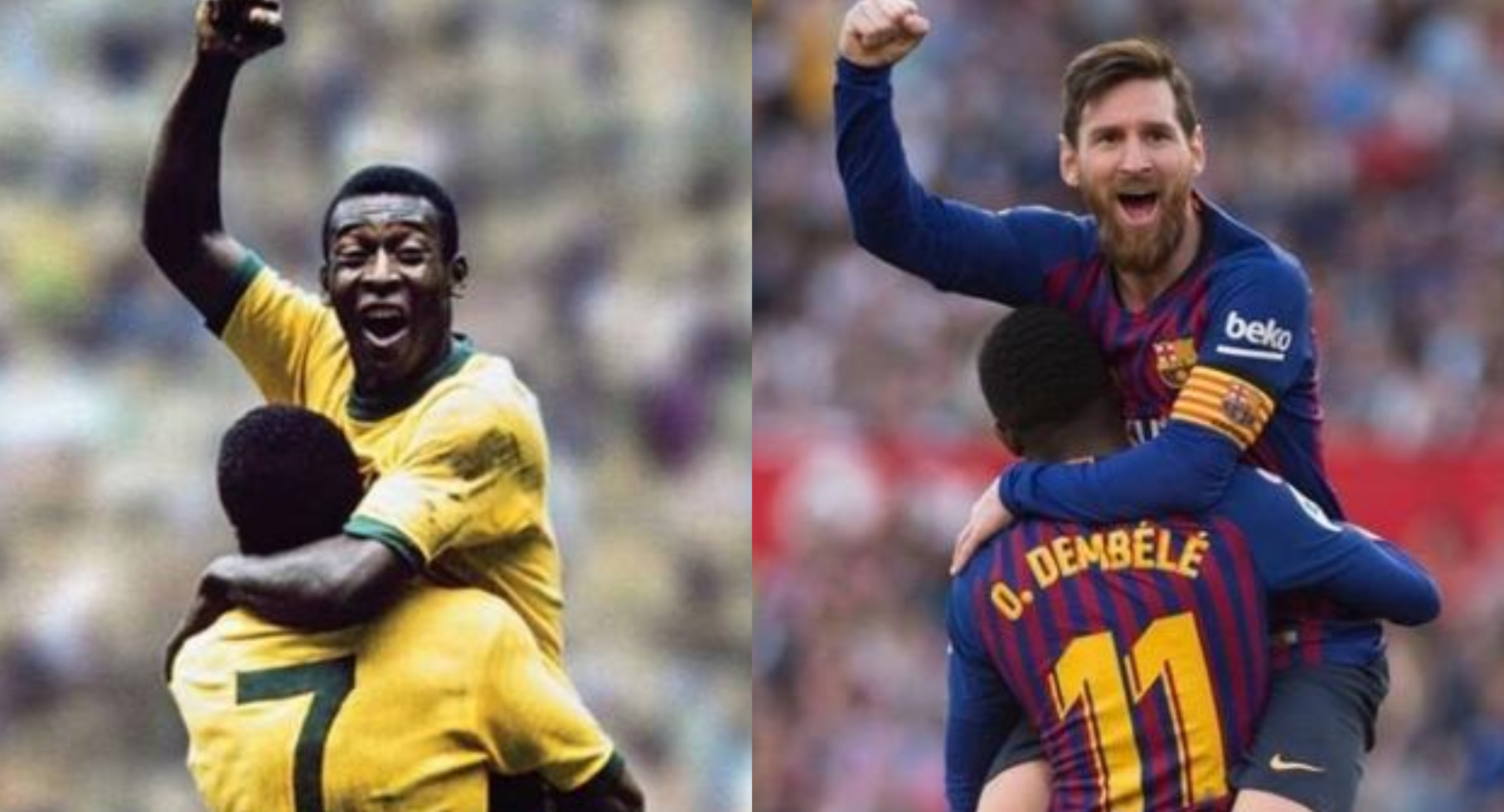 A propósito de que el Rey Pelé felicitó a Lionel Messi por su séptimo Balón de Oro apareció un vídeo en TikTok donde se muestra al Rey con sus mejores jugadas y comparándolo con las estrellas de la actualidad. Foto AFP.