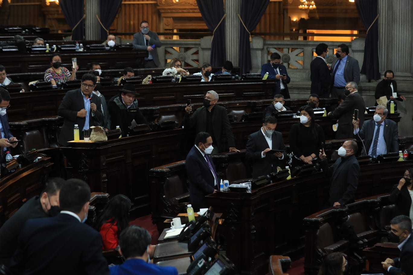 Congreso de la República pasa en su primera lectura el proyecto de presupuesto para el 2022. (Foto Prensa Libre: Byron García)