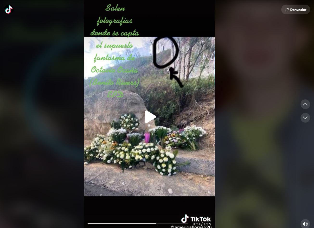 Videos en redes sociales afirman que en el lugar de la muerte de Octavio Ocaña aparece su fantasma. (Foto Prensa Libre: Captura de Pantalla)