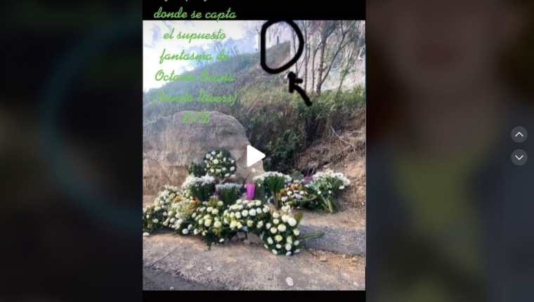 Videos en redes sociales afirman que en el lugar de la muerte de Octavio Ocaña aparece su fantasma. (Foto Prensa Libre: Captura de Pantalla)