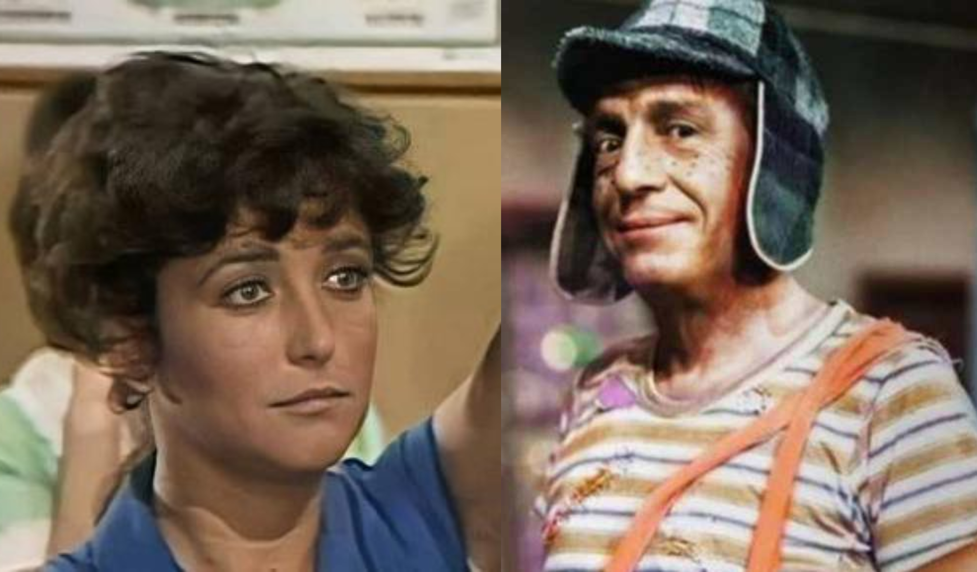 Angélica María tuvo una breve participación en la serie durante una escena con el Profesor Jirafales. (Foto Prensa Libre: YouTube y Hemeroteca PL) 