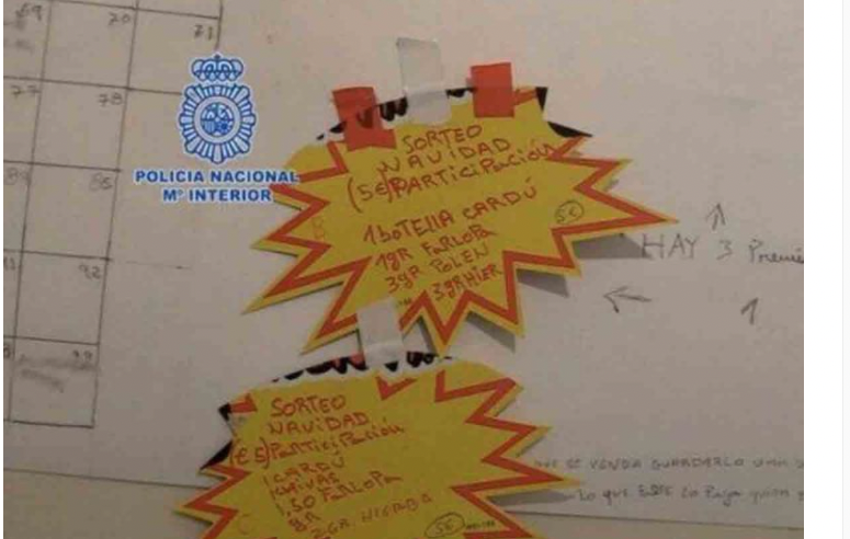 El sorteo fue frustrado por las autoridades. (Foto: Policía Nacional de España). 