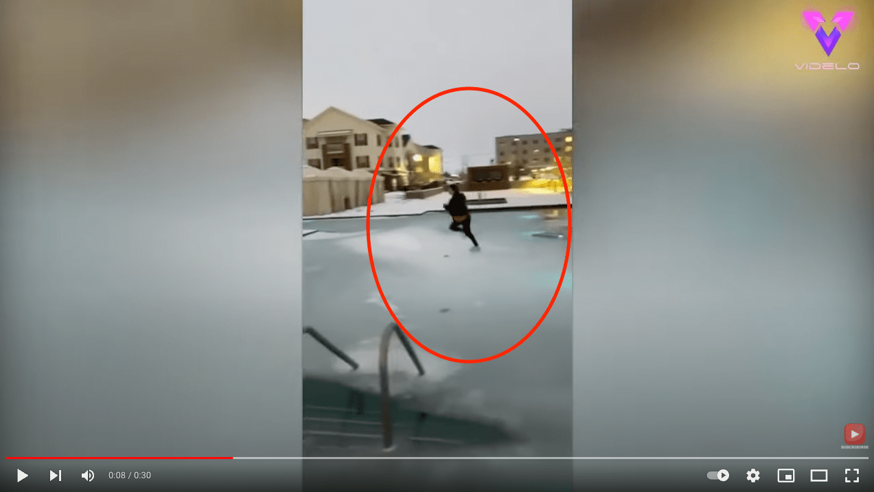 El joven sufrió una caída cuando estaba a punto de lograr su hazaña. (Foto captura de pantalla video Youtube/Videlo). 