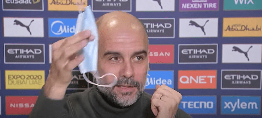 El entrenador del Manchester City, Pep Guardiola, ha dado positivo de covid-19. (Foto Prensa Libre: Twitter)