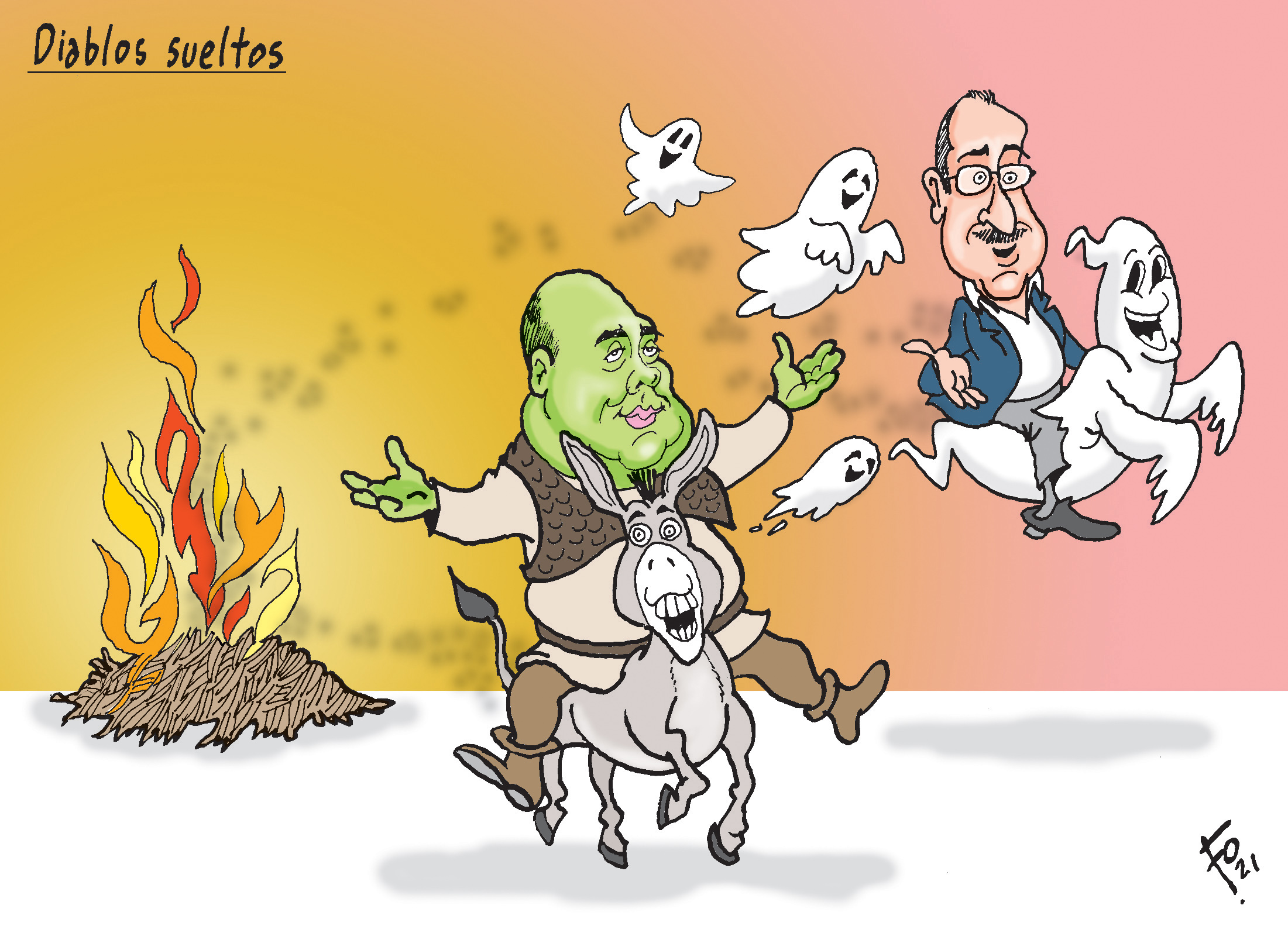 Personajes: Benjamin Estrada y Pedro Muadi.