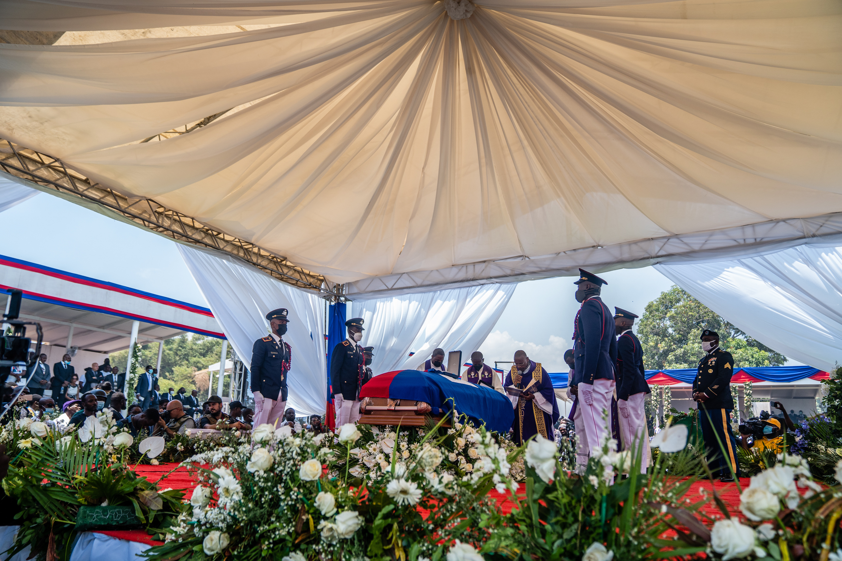 El funeral del presidente Jovenel Moïse en Haití.(Foto: Federico Rios/The New York Times)
