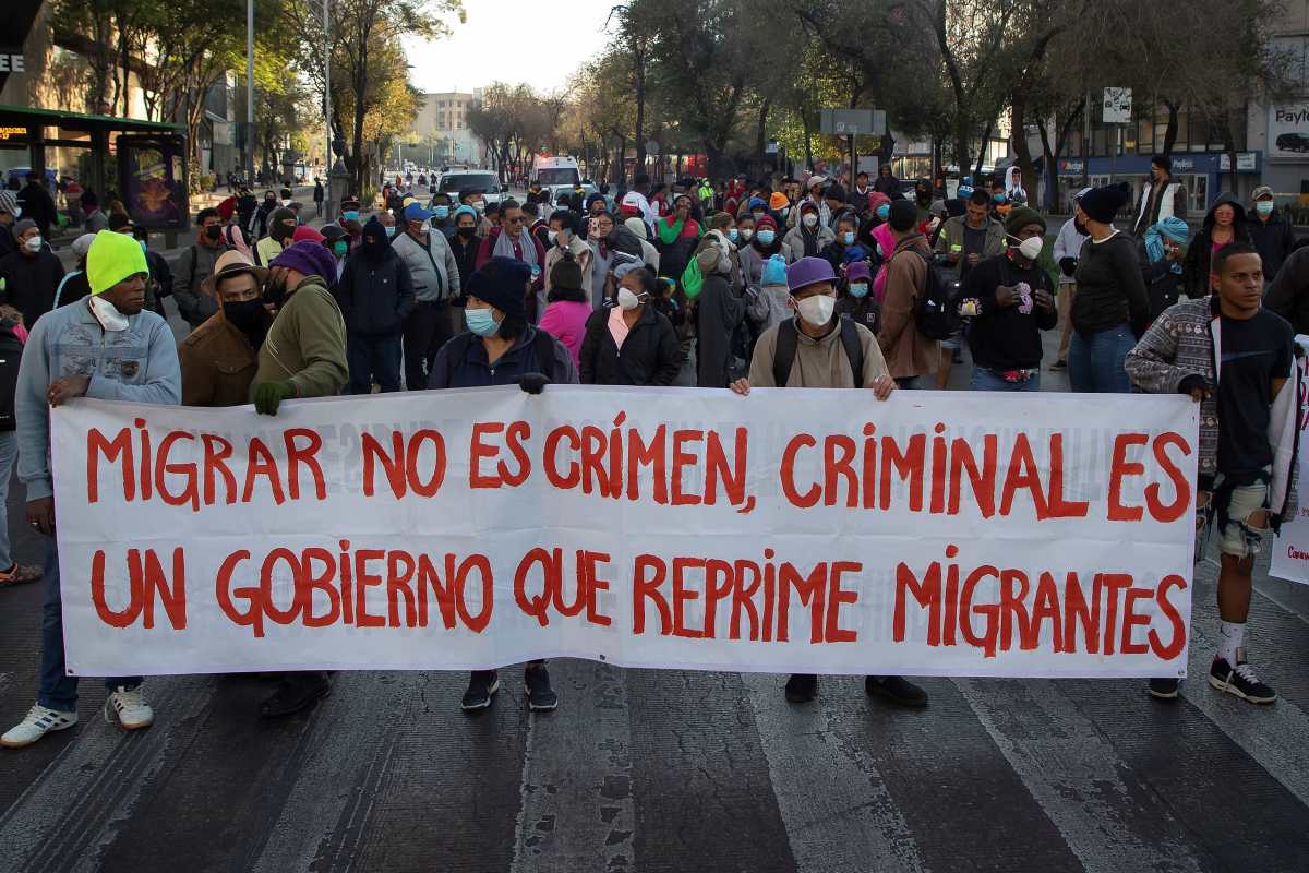 Crisis migratoria: Caravana de indocumentados marcha en CDMX por el Día del Migrante