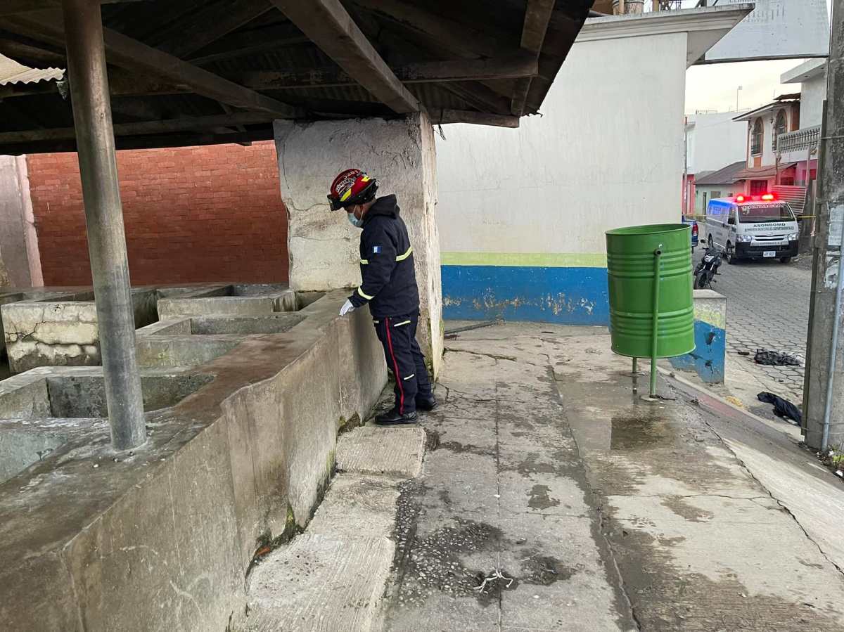 Cadáver con signos de violencia fue encontrado dentro del tanque de agua del lavadero municipal de Patzicía
