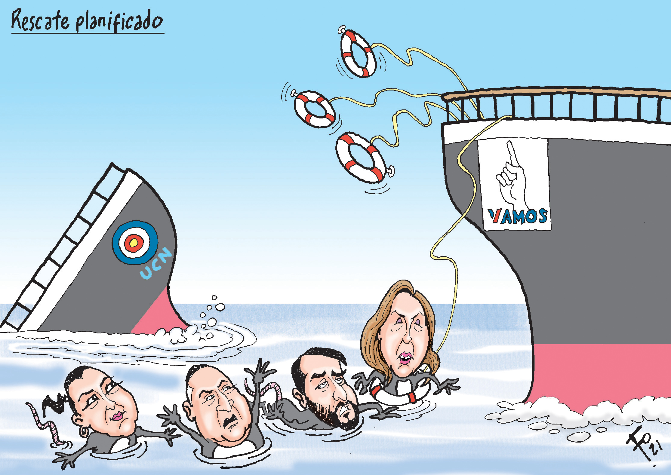 Personajes: Carolina Orellana, José García, Napoleón Rojas y Sofía Henández.