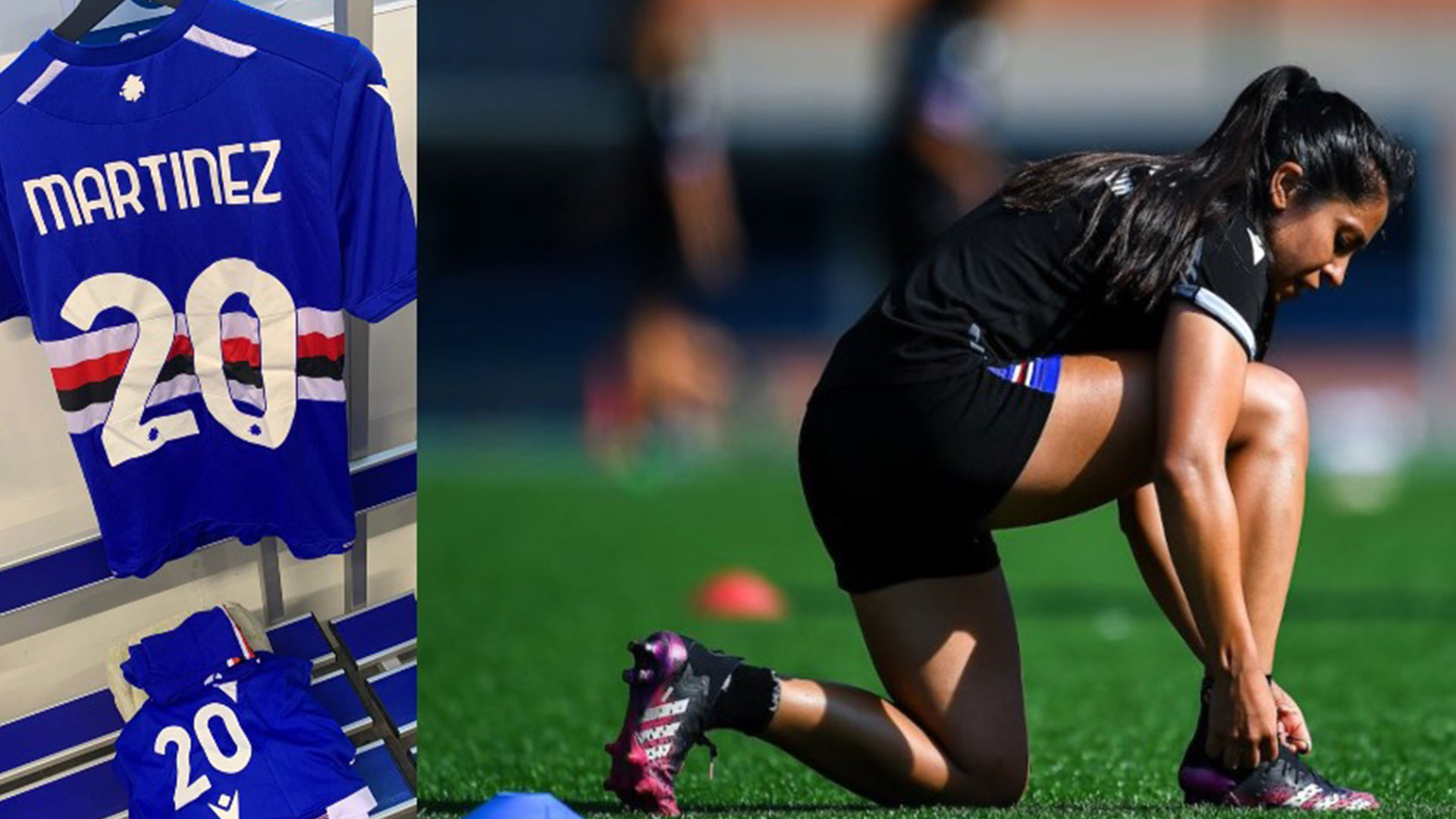 Ana Lucía Martínez milita actualmente en la Sampdoria femenina. No fue convocada para la ronda preliminar eliminatoria para el Mundial de 2023. (Foto Prensa Libre: Twitter-Analu)
